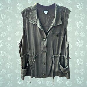 Westport Olive Green Utility Vest - 1X